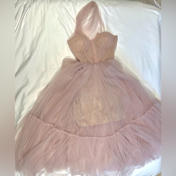 COPY - One-Shoulder Cocktail Tulle Dress- SMALL - Picture 5 of 6